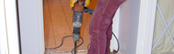 Water leak under slab bay area
